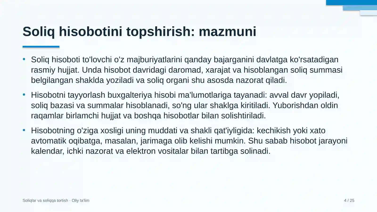 sanoatda soliq hisobotini topshirish 7664 4