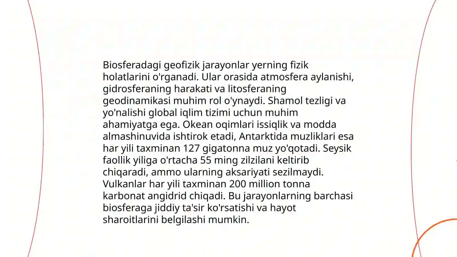 Biosferada geofizik va geokimyoviy jarayonlar tahlili 4