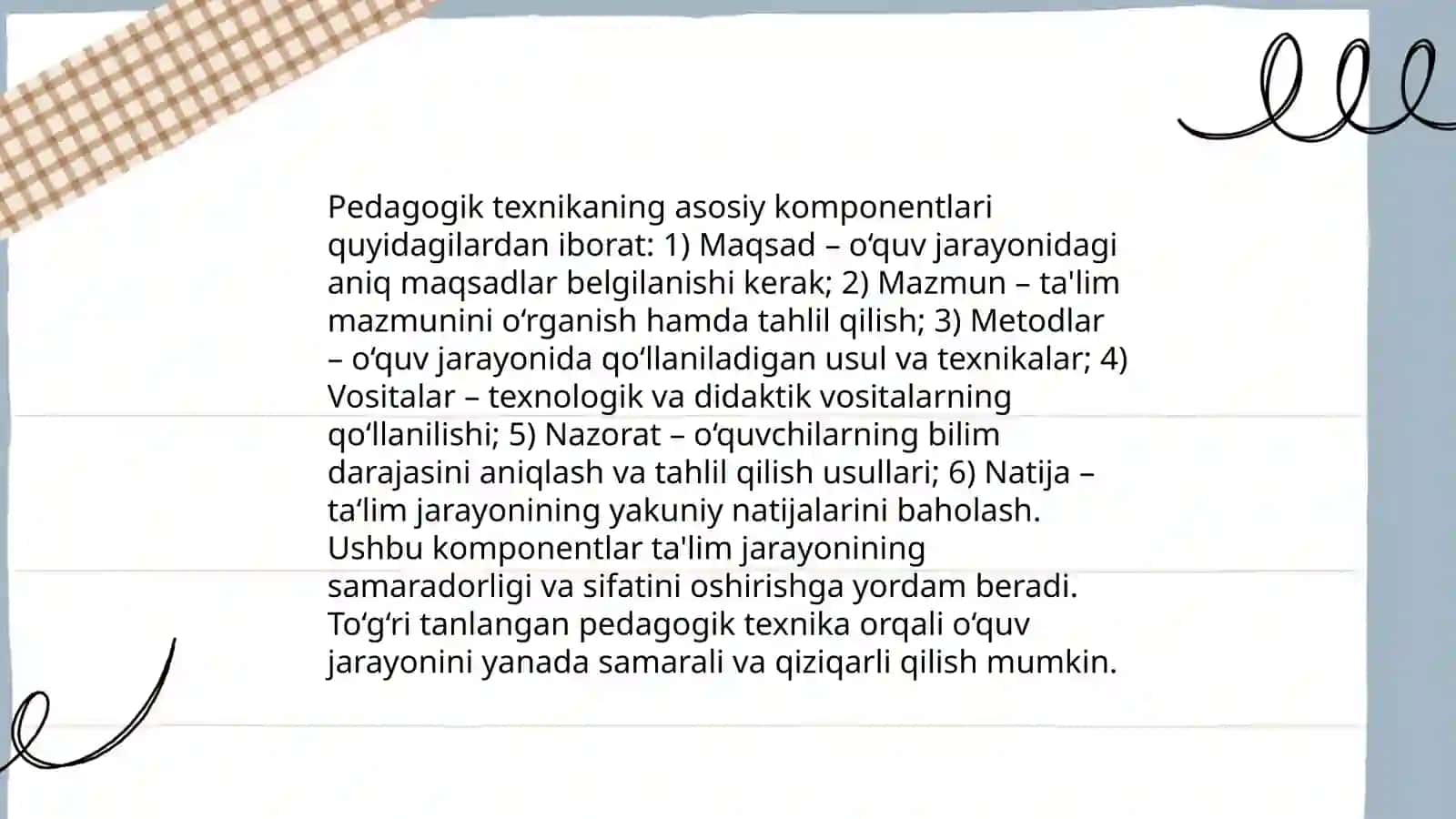 Pedagogik Texnika Haqida Tushuncha Pedagogik Texnikani Shakllantirish Uslublari 4