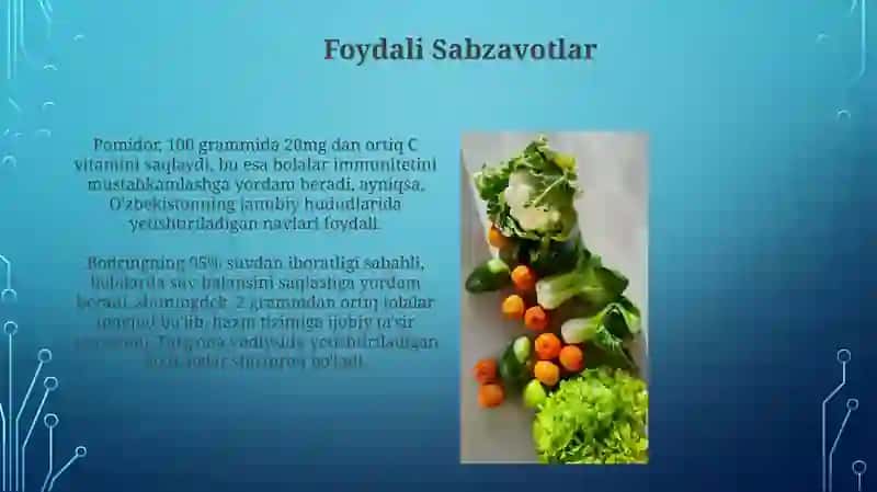 Foydali sabzavotlar 4