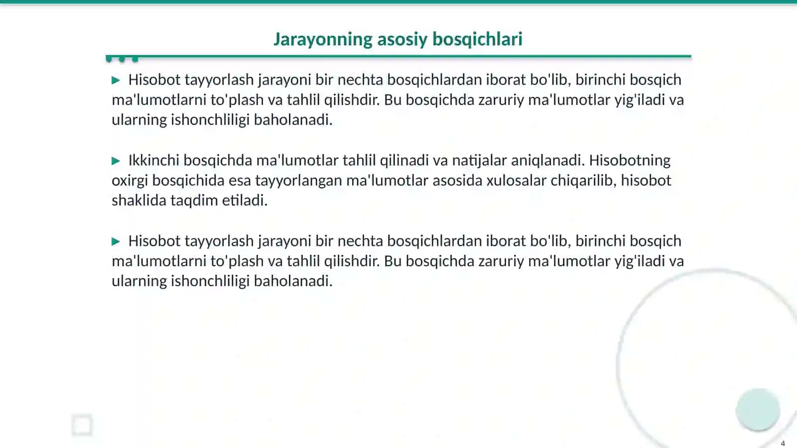 Hisobot tayyorlash 4