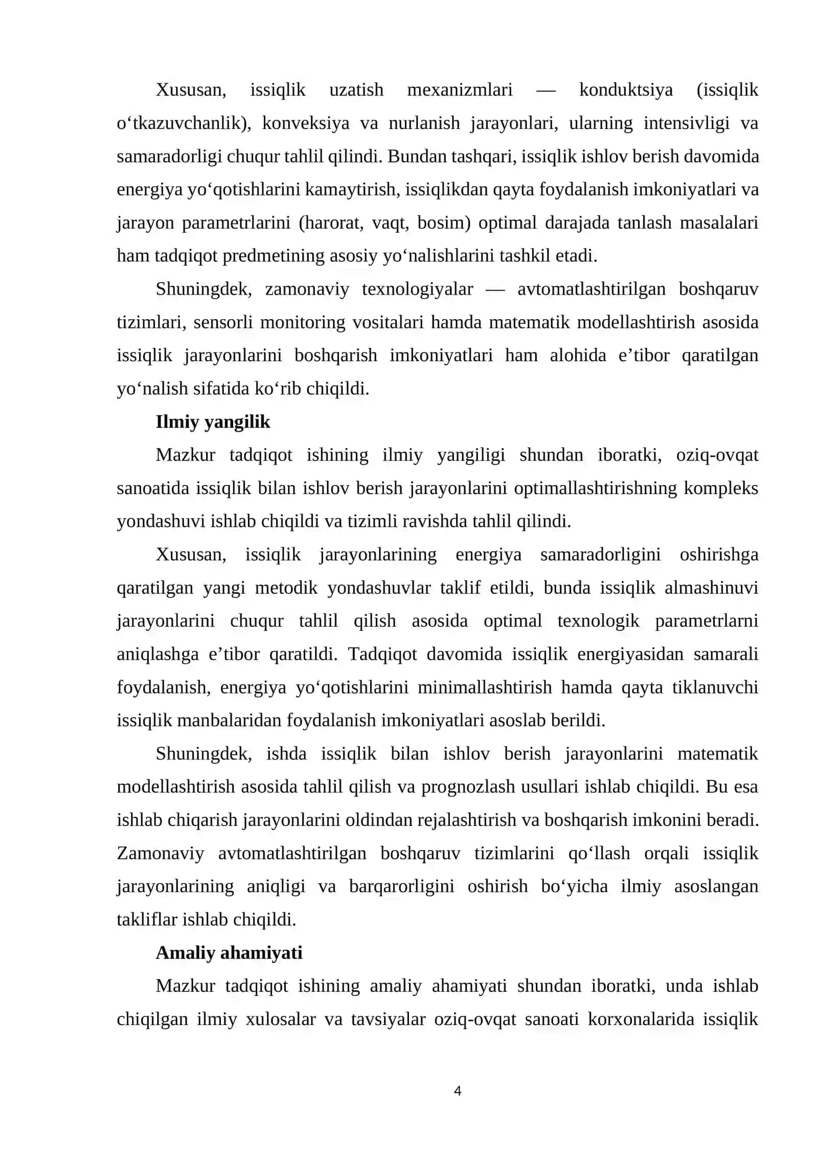 Oziq-ovqat sanoatida issiqlik bilan ishlov berish jarayonlarini optimallashtirish 4