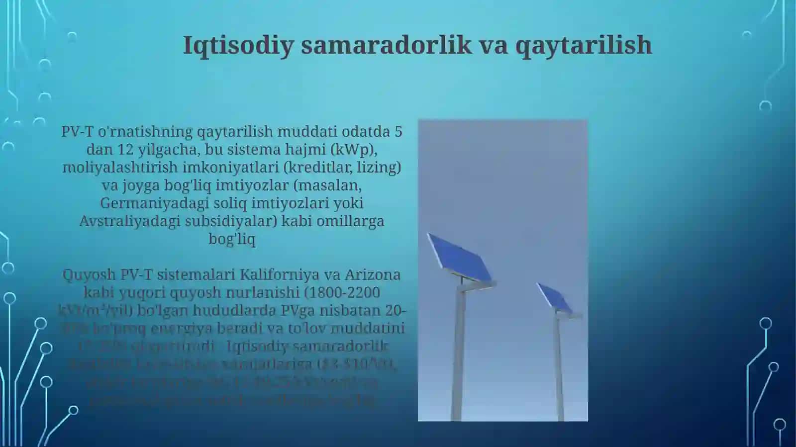 Quyoshfotoelektrik-issiqlikqurilmalari 4