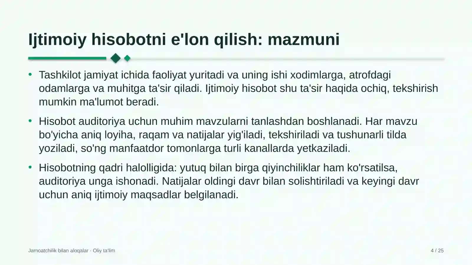 Aviachipta sotish agentliklarida ijtimoiy hisobotni e'lon qilish 4