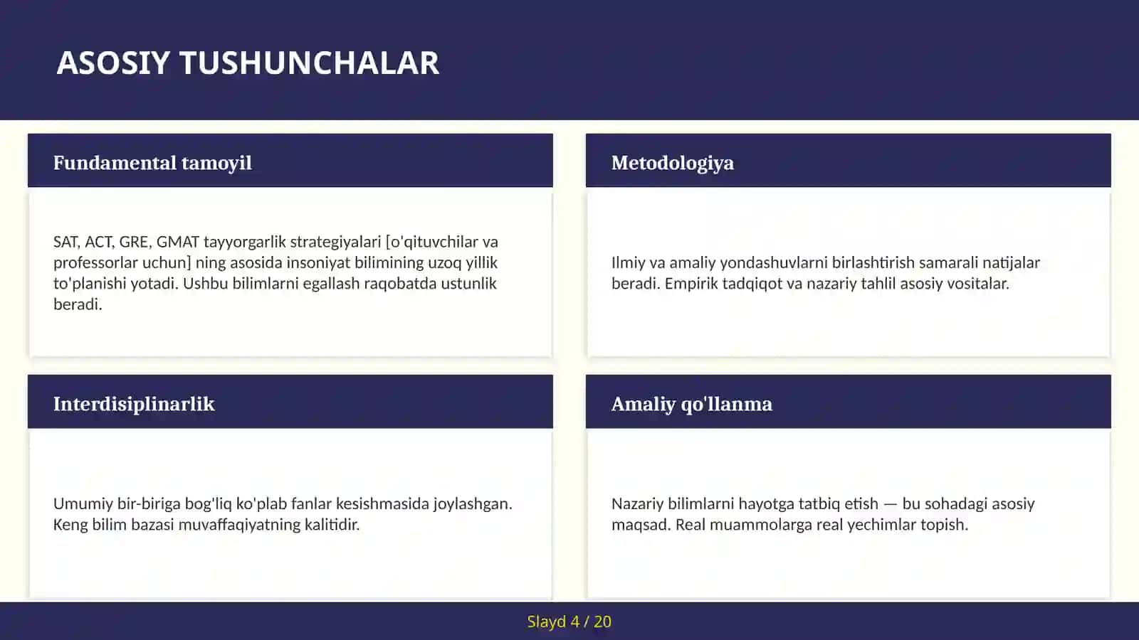 SAT, ACT, GRE, GMAT tayyorgarlik strategiyalari [o'qituvchilar va professorlar uchun] 4