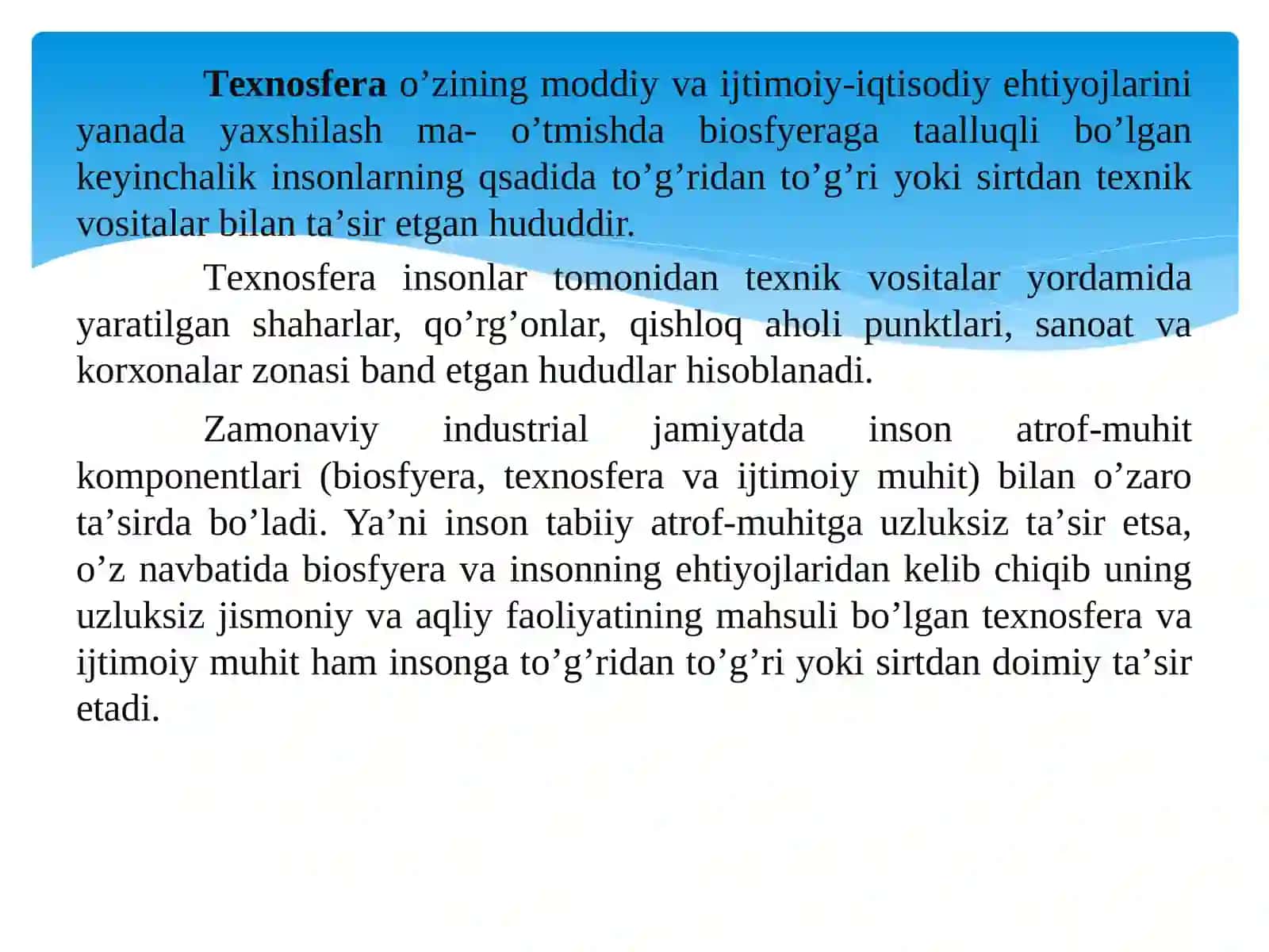 MODUL.1-Mа’ruzа:Hayot faoliyati xavfsizligini ta’minlash asoslari 4