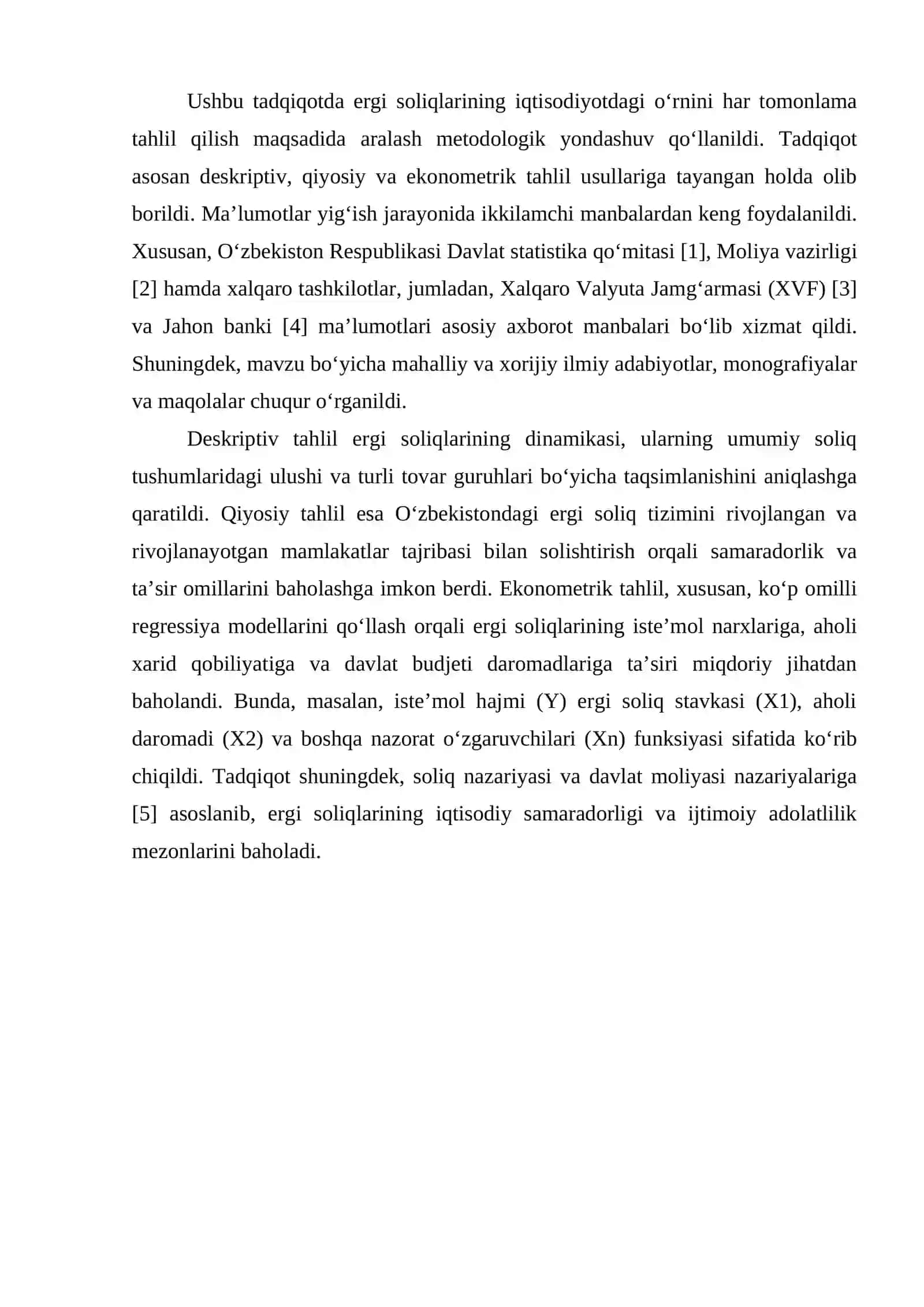 ERGI SOLIQLAR VA UNING IQTISODIYOTDA O'RNI 4
