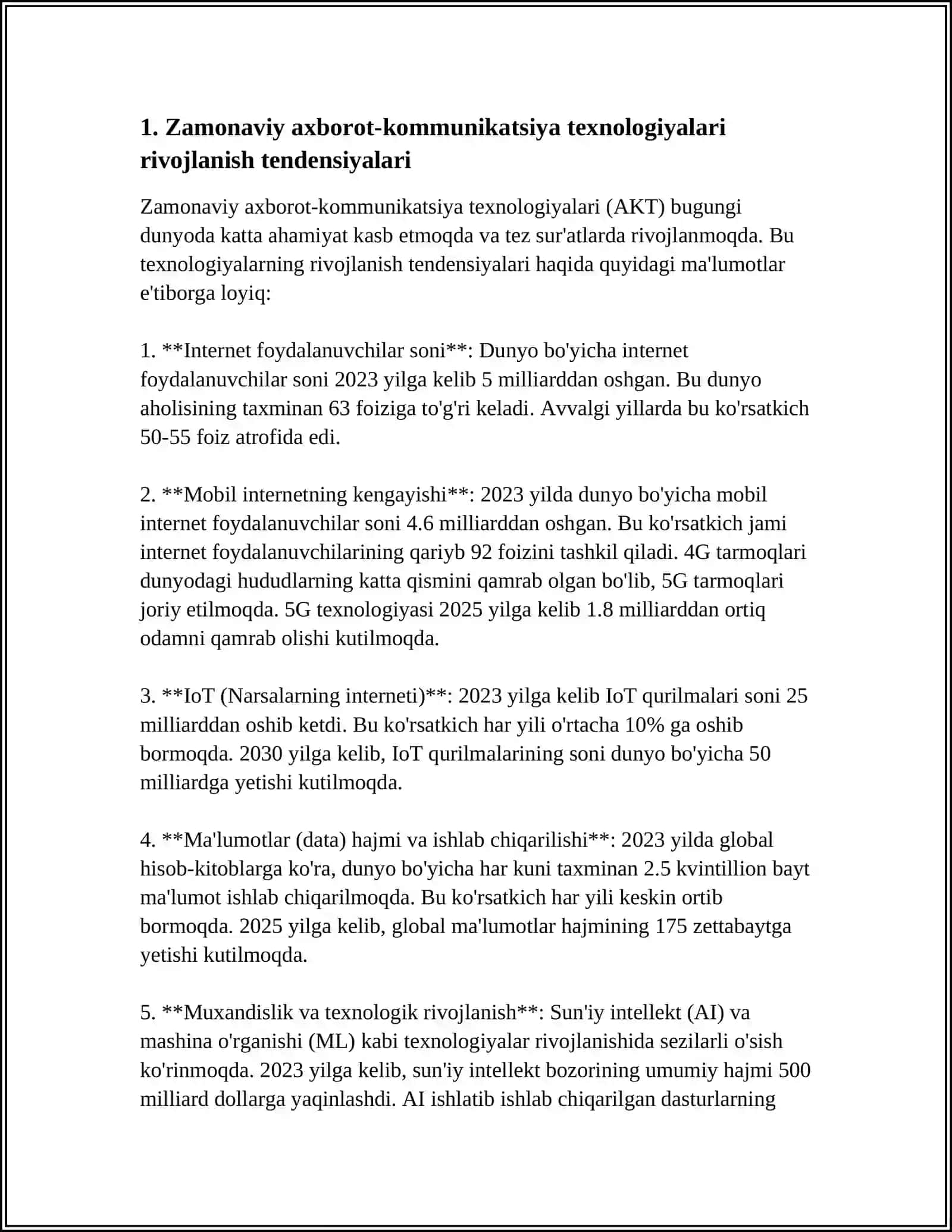 Zamonaviy axborot-kommunikatsiya texnologiyalari rivojlanish tendensiyalari 4