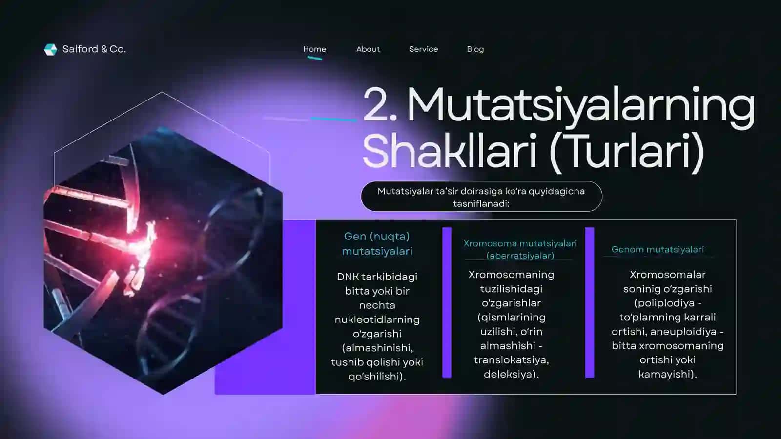 Mutatsiyalar: sabablari, shakllari, ahamiyati va biologik oqibatlari 4