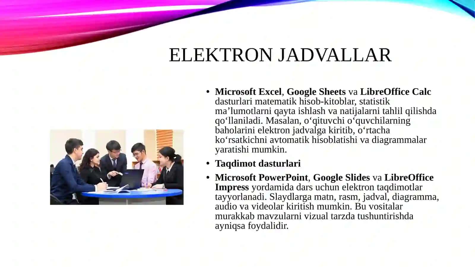 Ta'limda qo'llaniladigan amaliy dasturiy mahsulotlar 4