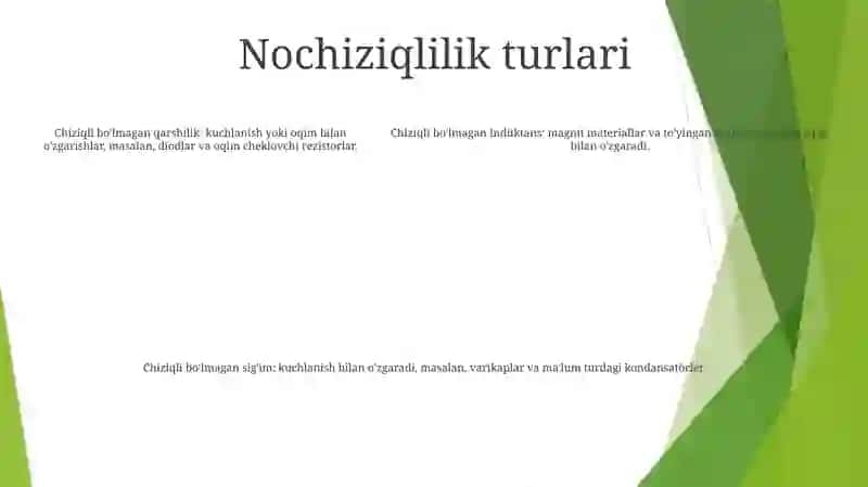 Nochiziqli Elektr Zanjirlari 4