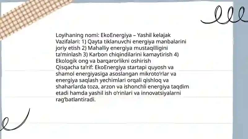 EkoEnergiya – yashil kelajak uchun toza energiya manbai 4
