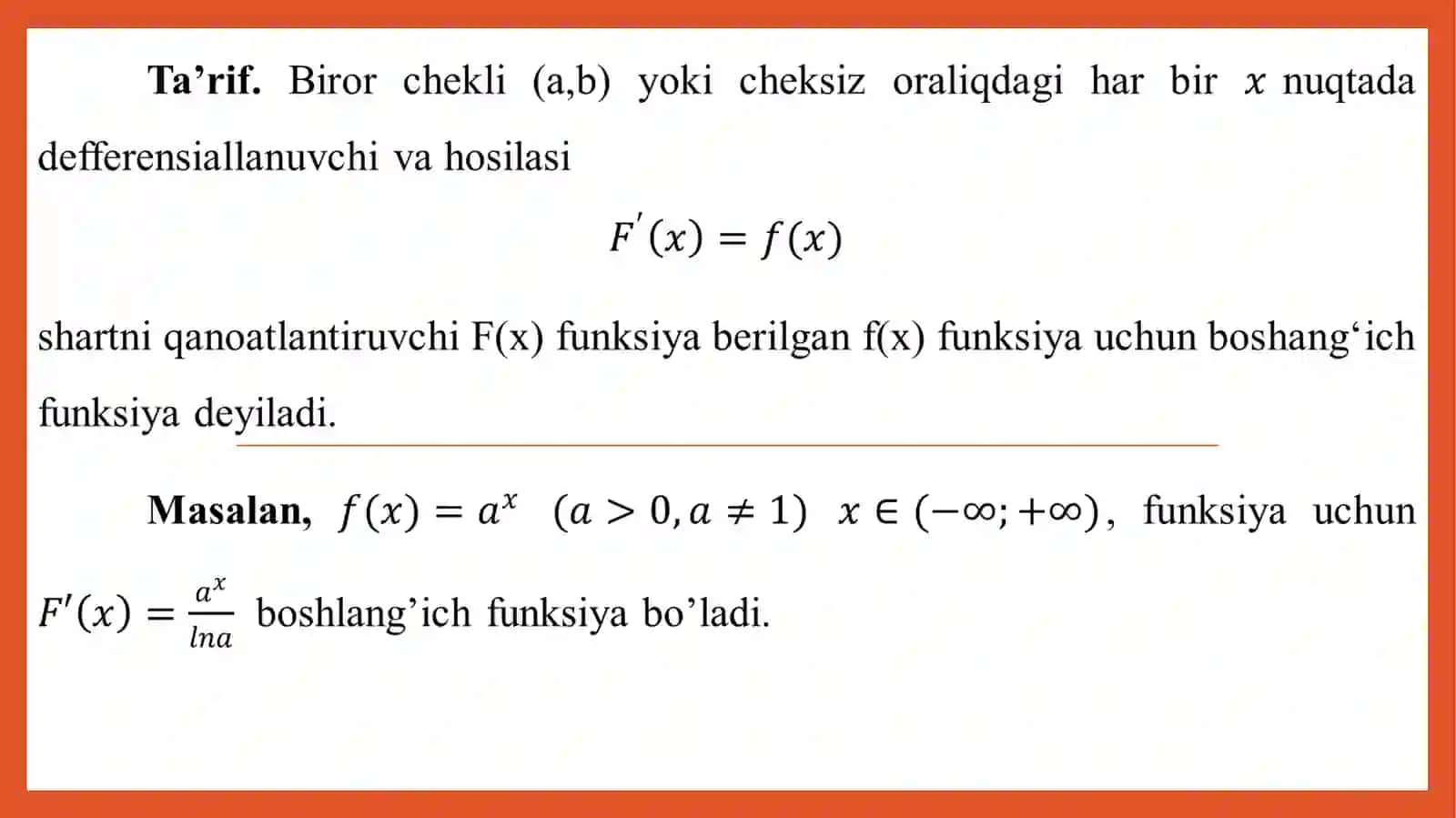Integralning ta’rifi 4