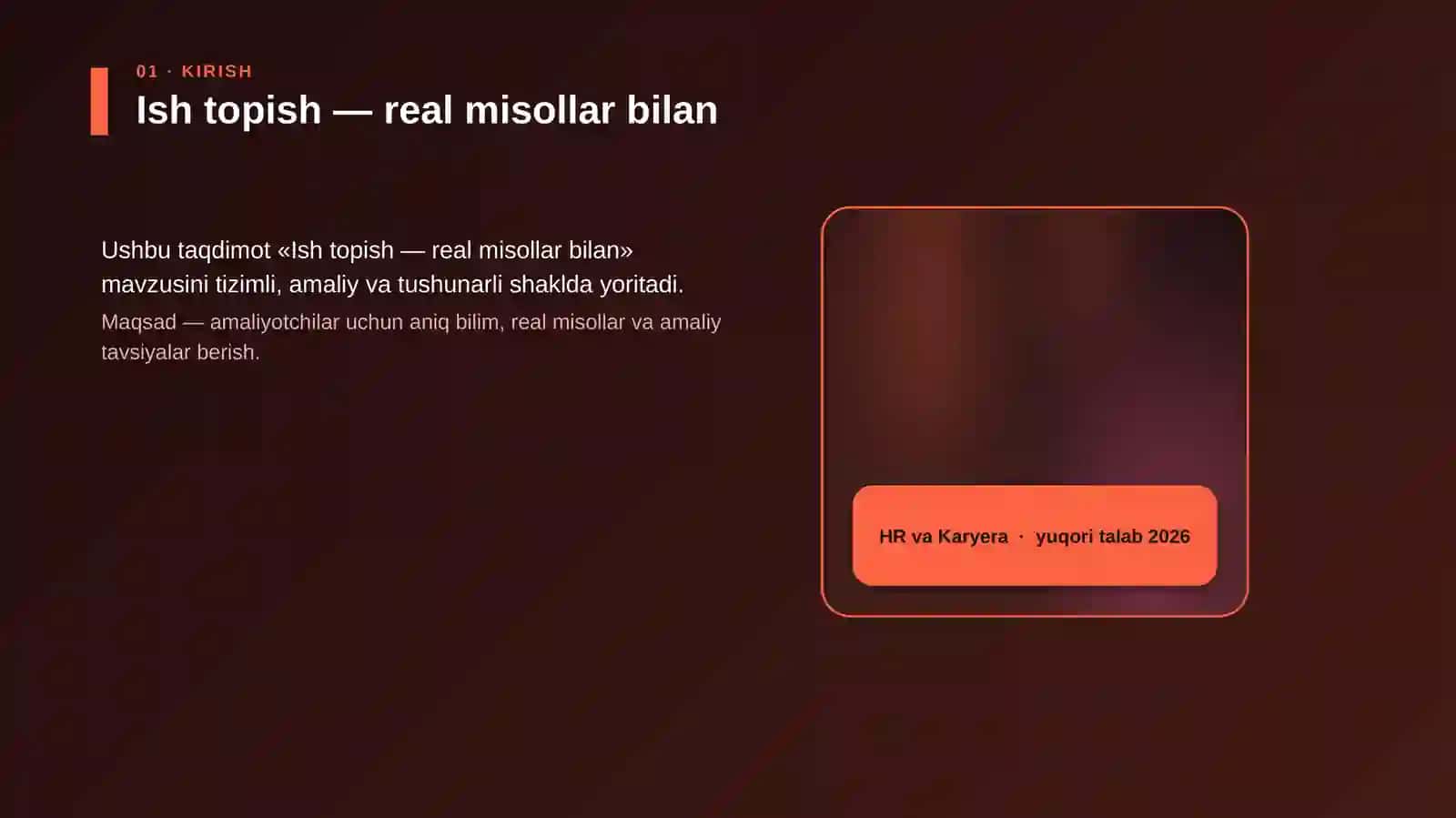 Ish topish — real misollar bilan 4