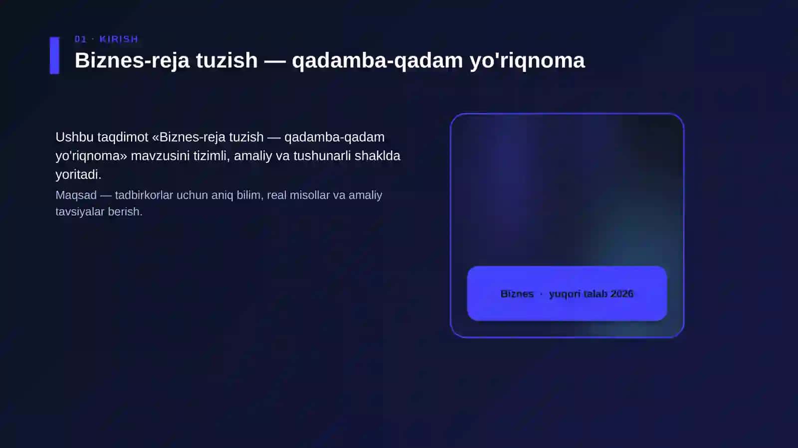 Biznes-reja tuzish — qadamba-qadam yo'riqnoma 4