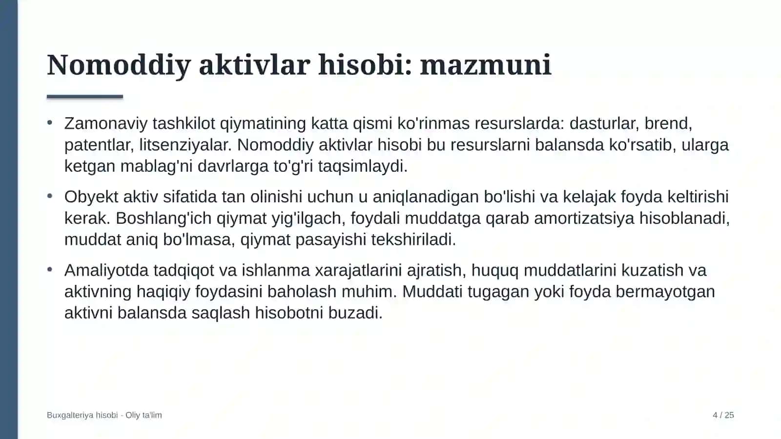 Aksiyadorlik jamiyatlarida nomoddiy aktivlar hisobi 4