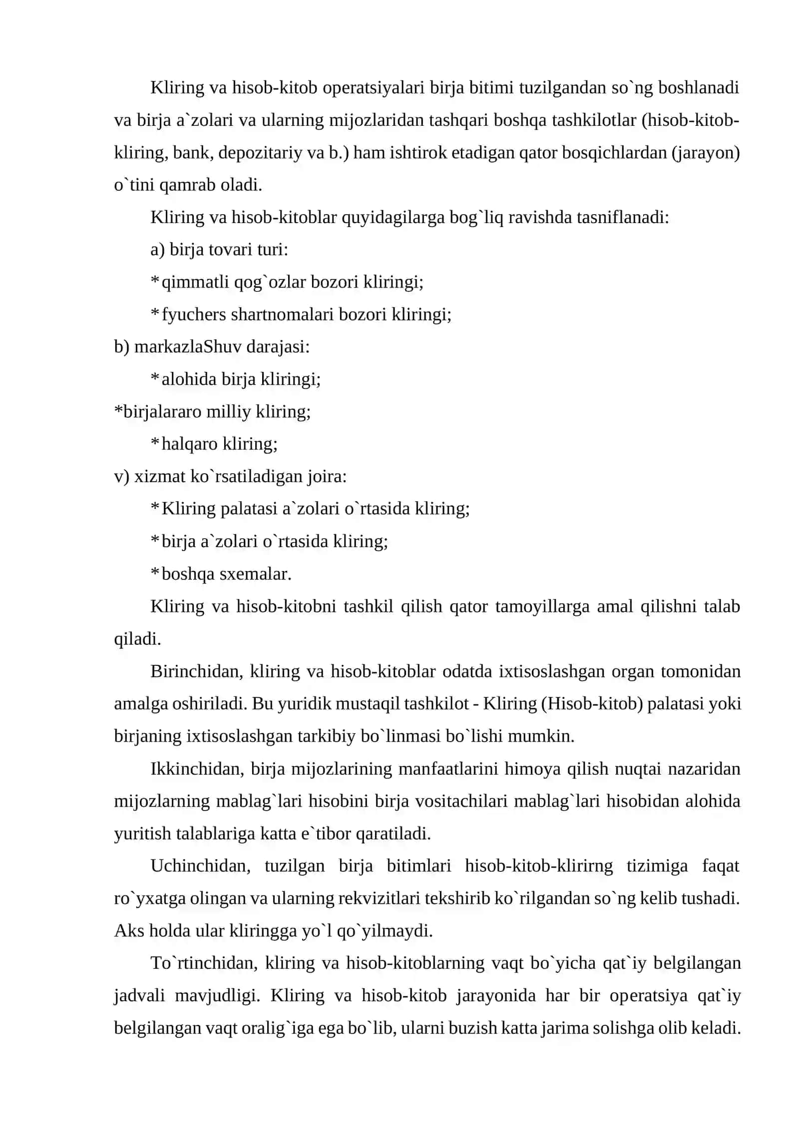 Kliring va hisob-kitoblarning mohiyati va funktsiyalari 4