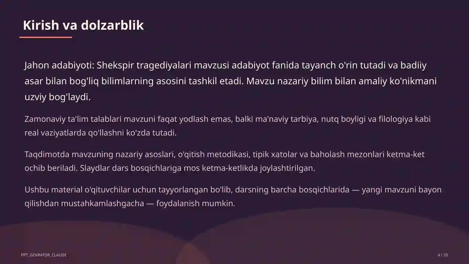 Shekspir tragediyalari (10-sinf) 4