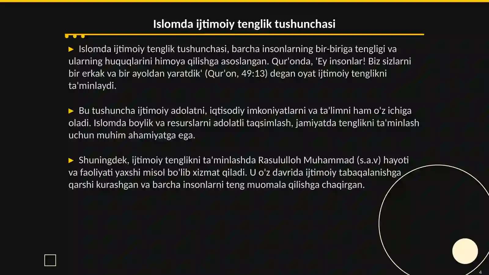 Islom dinida inson huquqlari himoyasi, ijtimoiy tenglik, adolat va tolerantlik 4