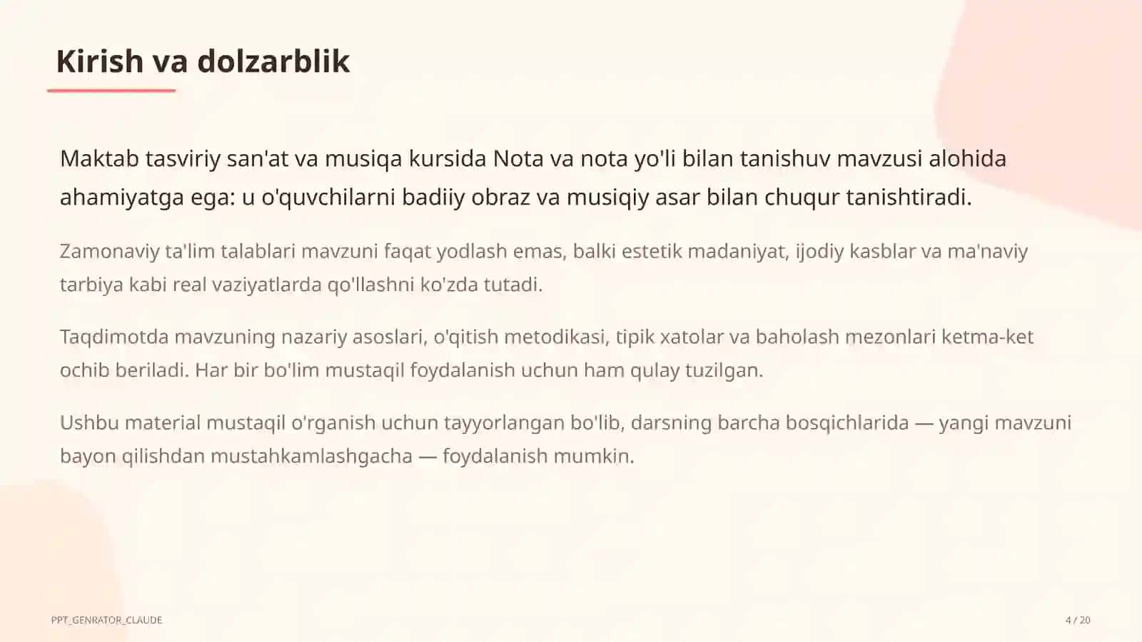 Nota va nota yo'li bilan tanishuv (2-sinf) 4