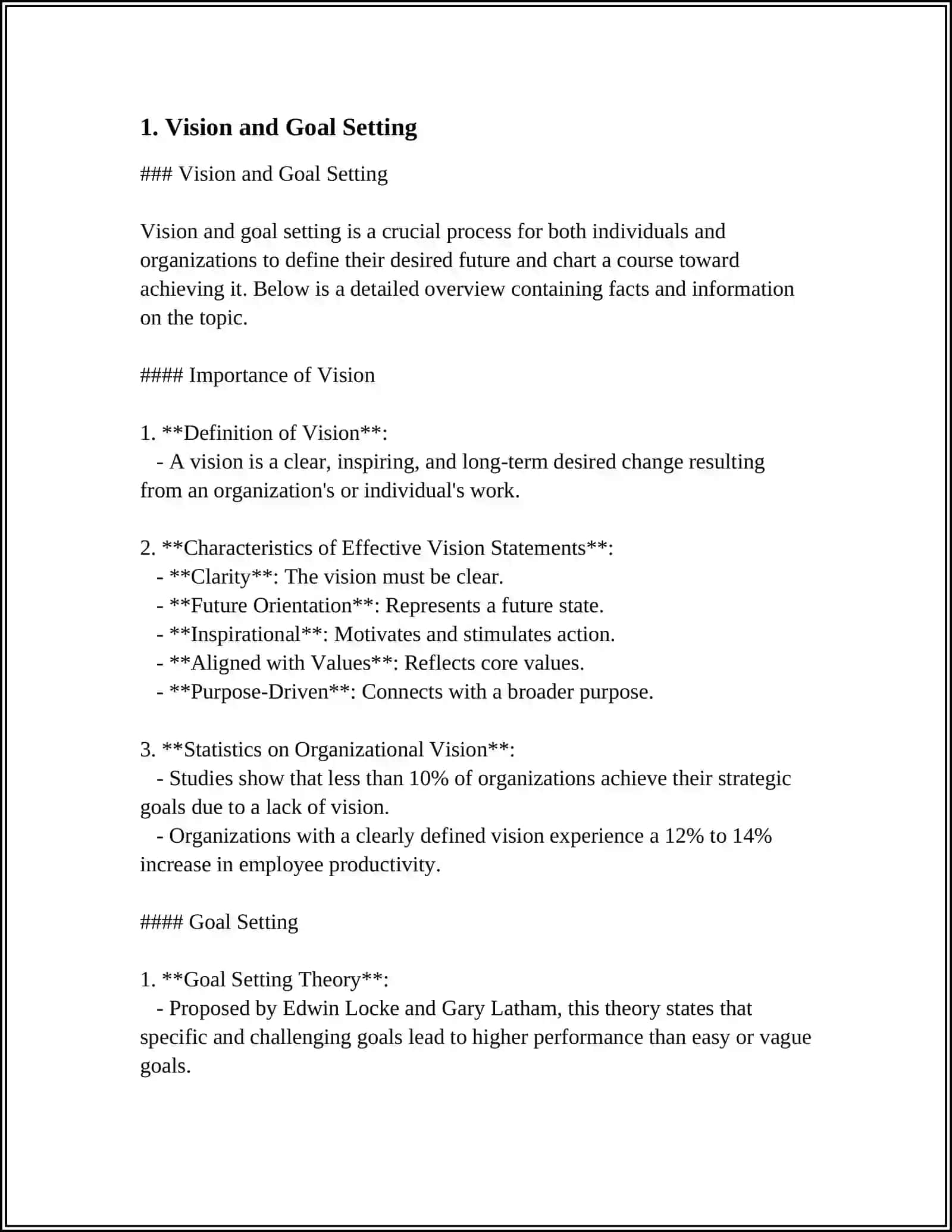 Vision and Goal Setting 4