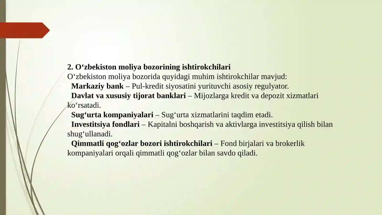 Oʻzbekiston Respublikasi moliya bozori 4