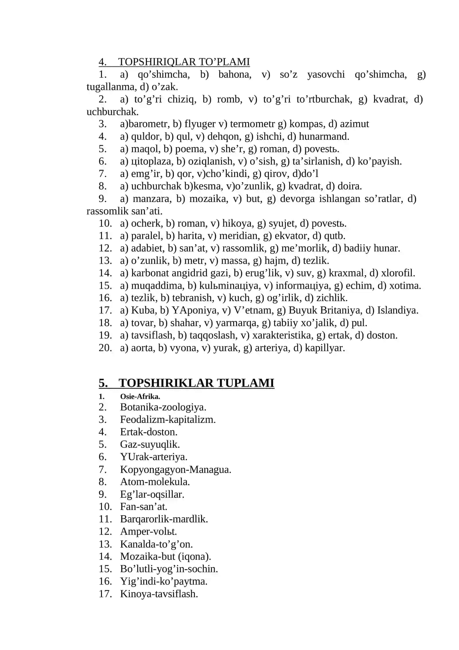 IIB ga testlar 4