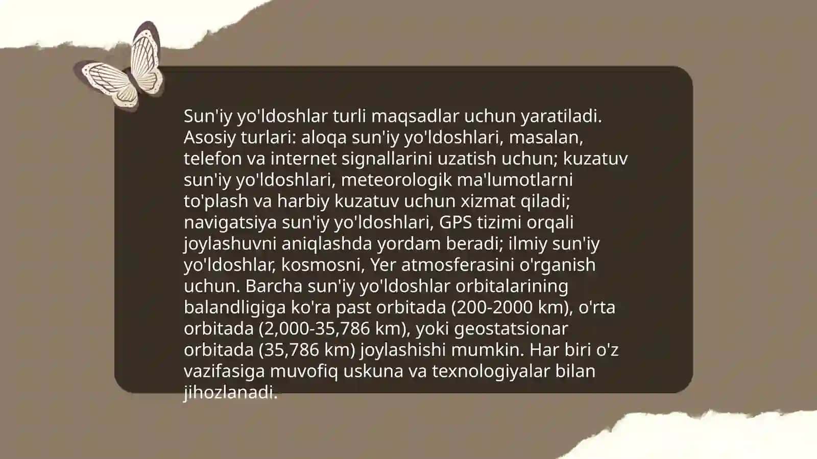 Yer atrofi uchishlari yer sunʼiy yoʻldoshlarining harakati 4