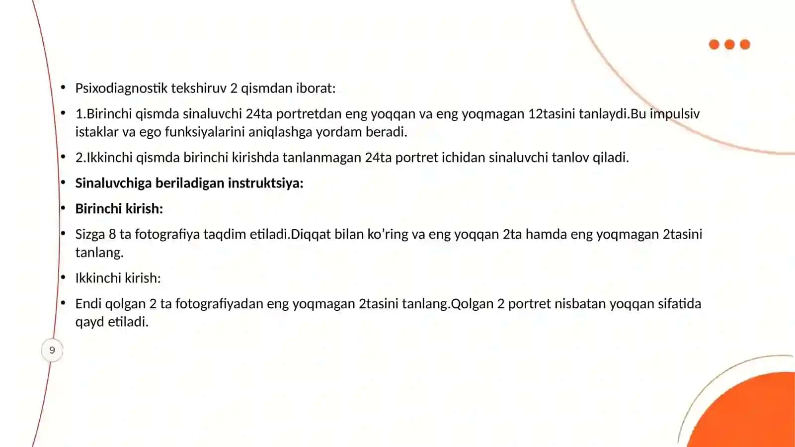 Interpretativ proektiv metodlar. Sondi testi. 4