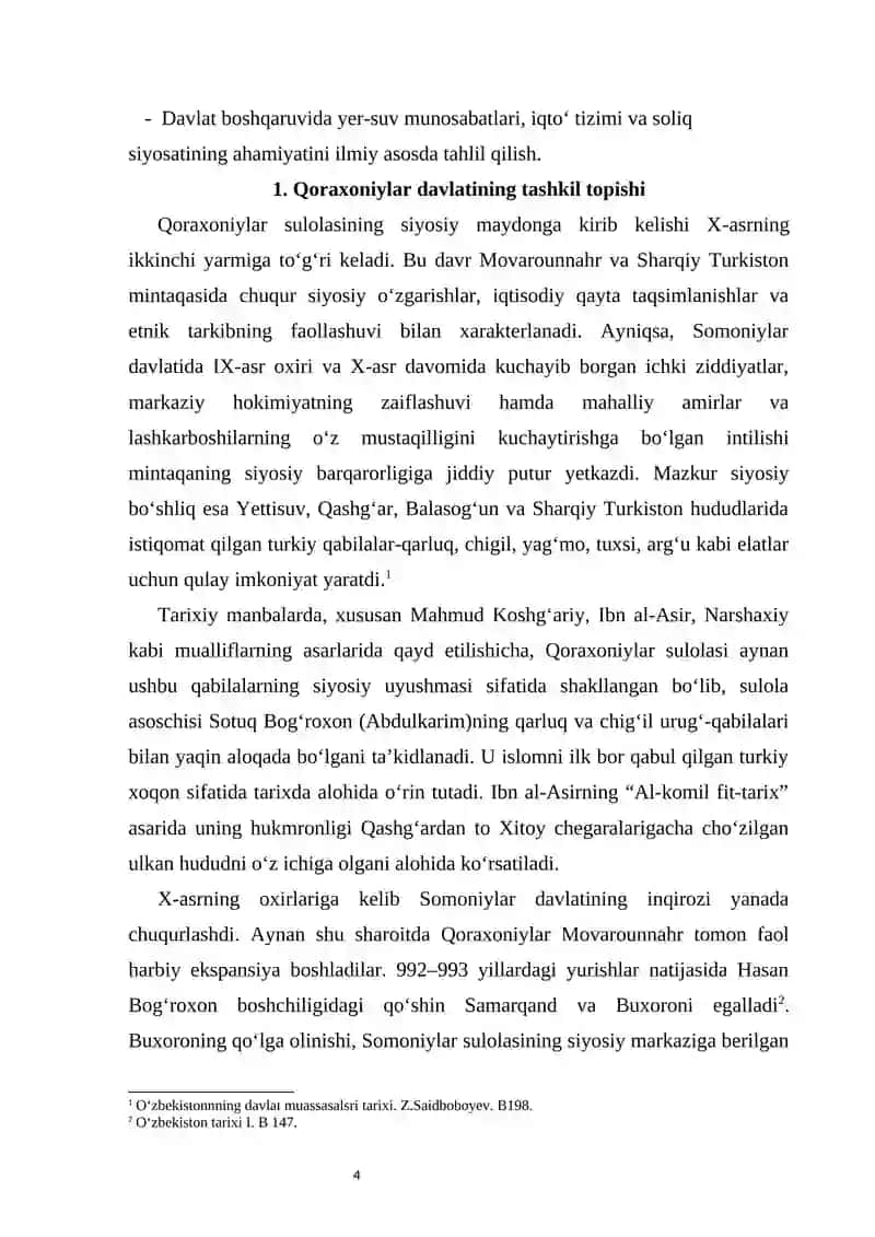 "Qoraxoniylar davrida davlat boshqaruv" 4
