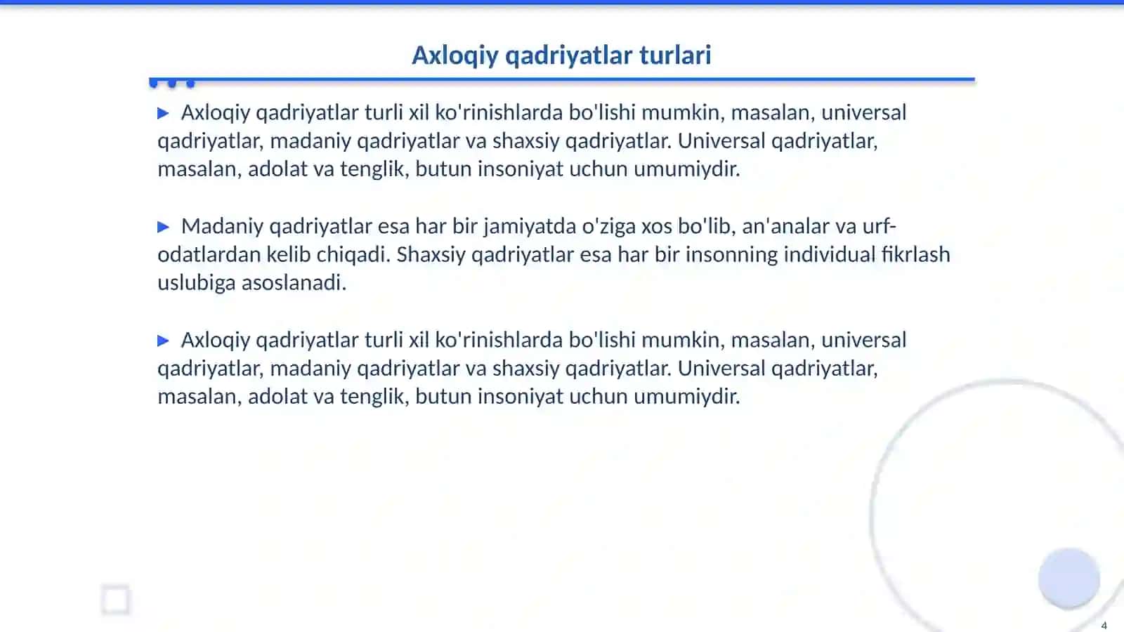 Axloq falsafasi 4
