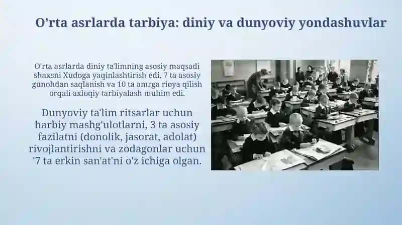 Pedagogika tarixida tarbiya turlari 4