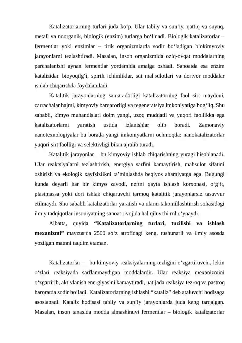 Katalitik jarayonlar 4