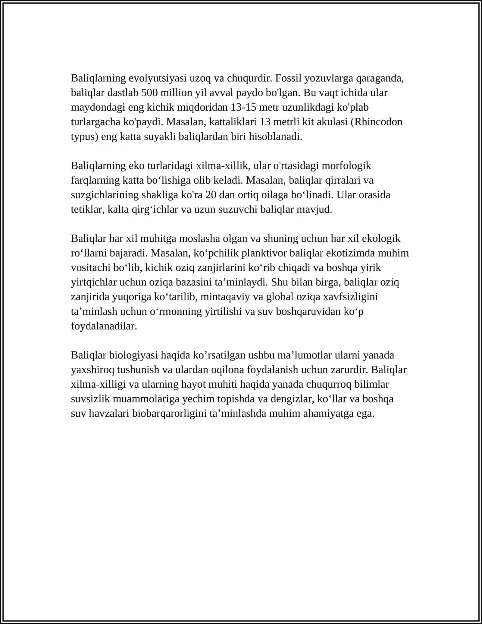 Baliqlar biologiyasi 4