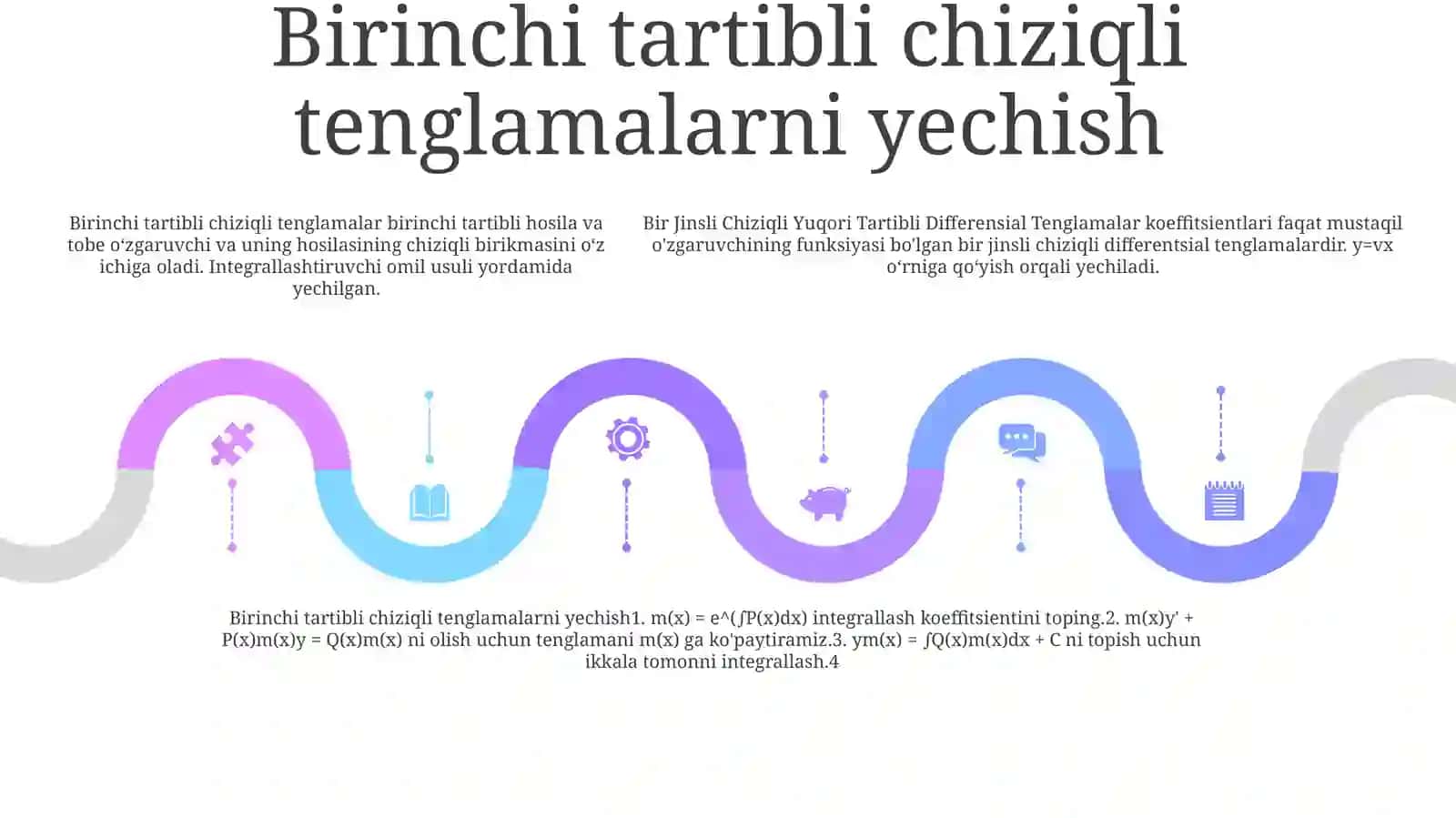 Bir Jinsli Chiziqli Yuqori Tartibli Differensial Tenglamalar 4