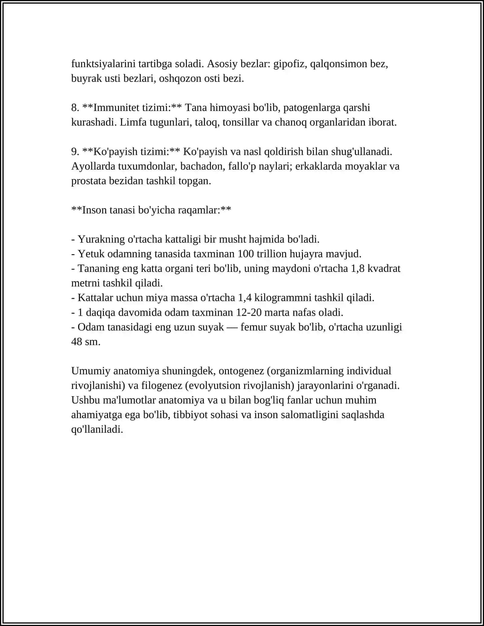 ANATOMIYA KAFEDRASI REFERAT 4