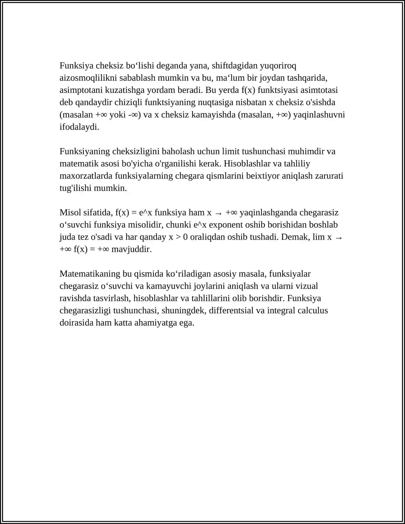 FUNKSIYANING UZLUKSIZ MODELI 4