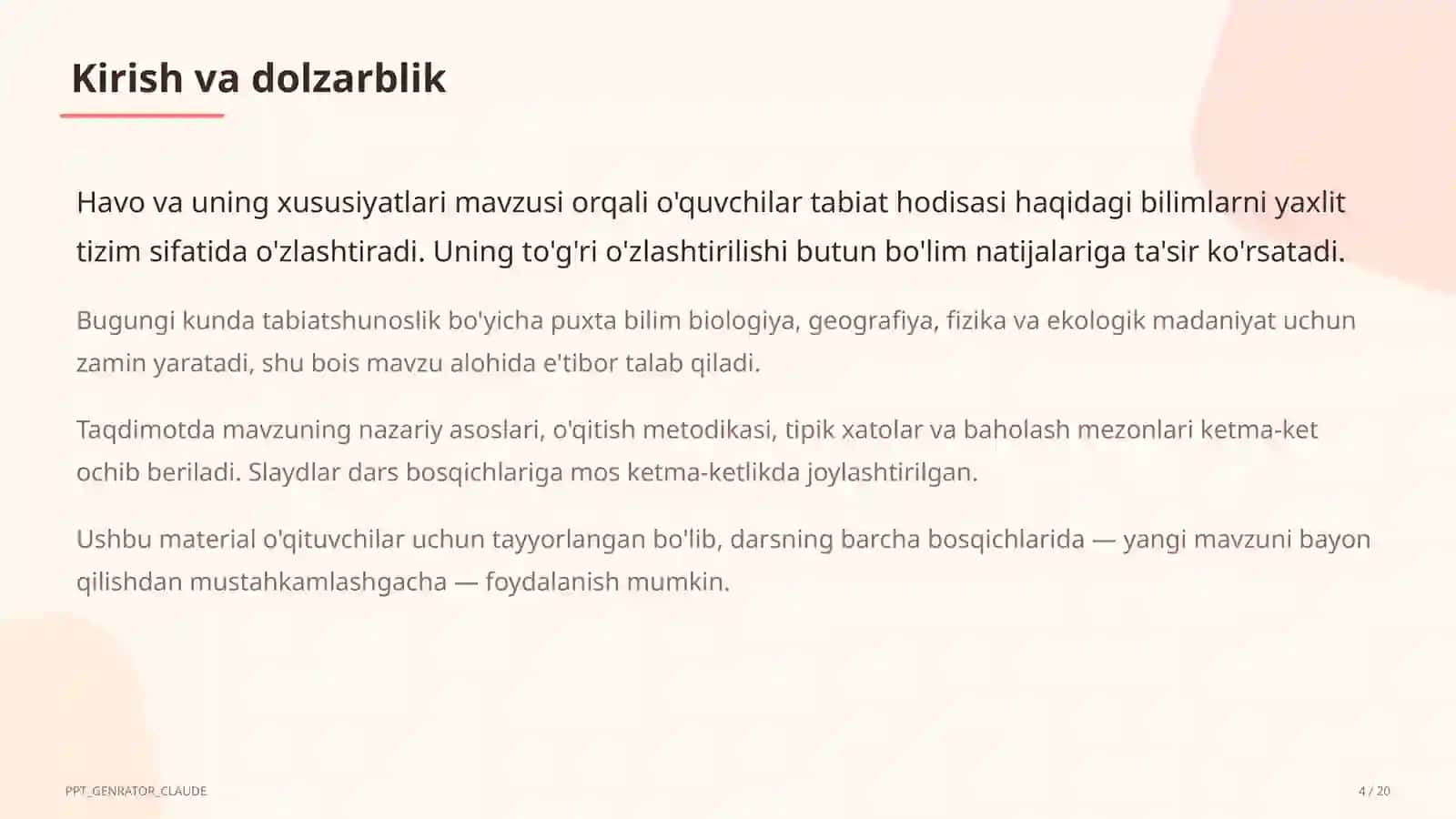 Havo va uning xususiyatlari (2-sinf) 4