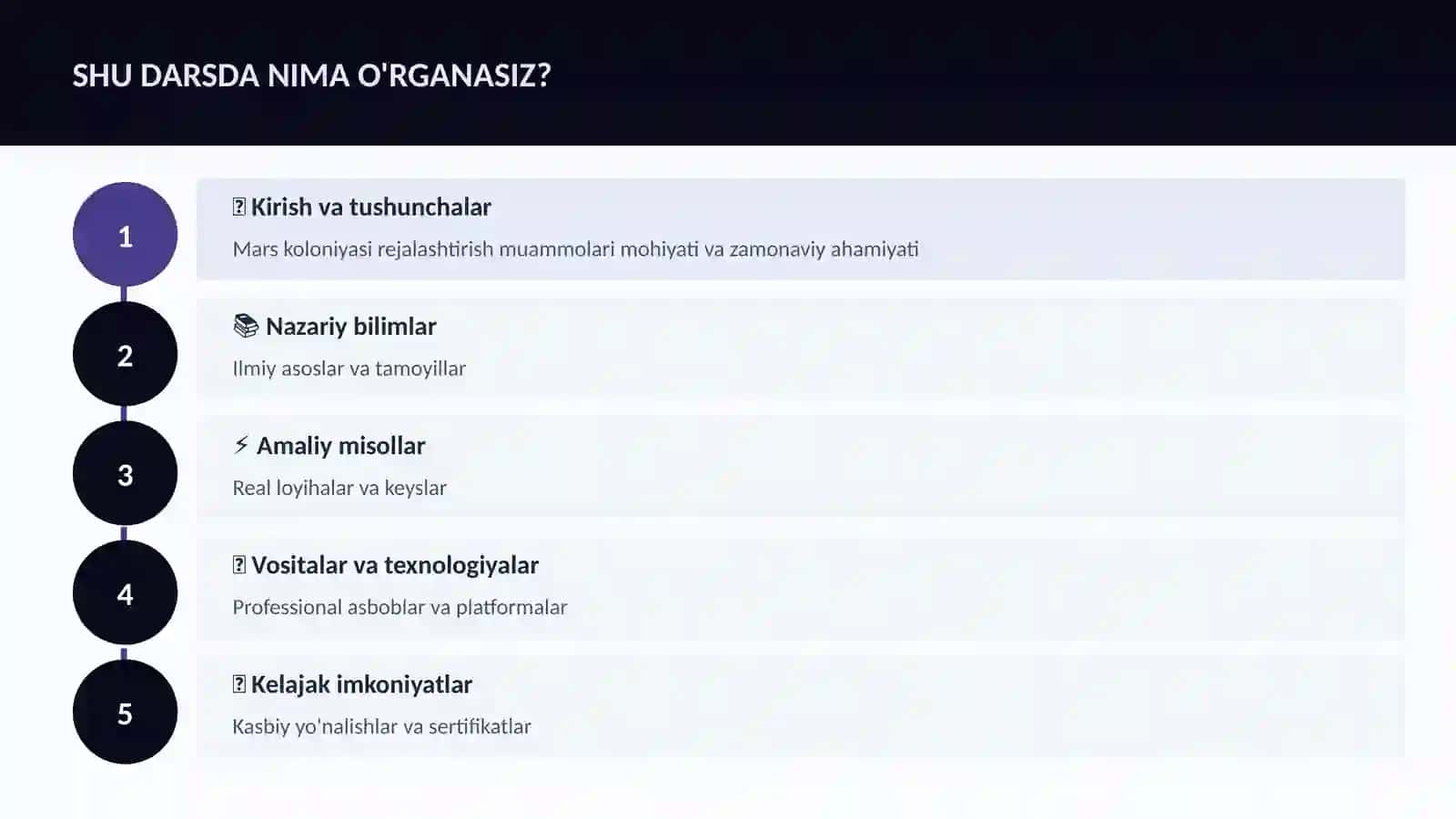 Mars koloniyasi rejalashtirish muammolari 4
