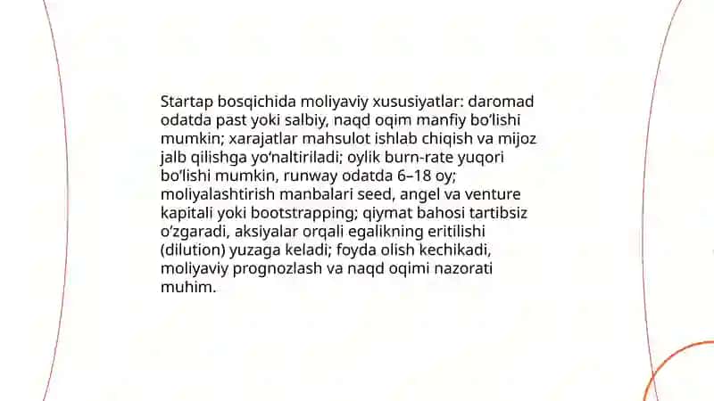 Kompaniyaning hayot aylanish bosqichlarining xususiyatlari 4