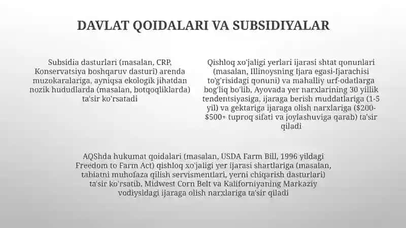 Qishloq xoʻjaligi ijara haqqi va renta 4