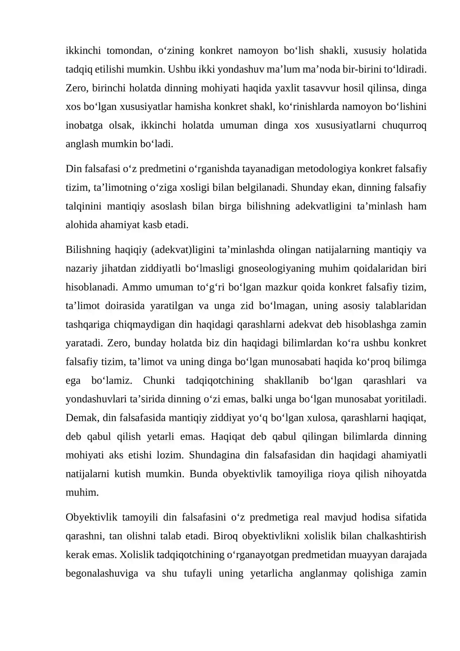 Din, dinshunoslik, din falsafasi tushunchalari 4