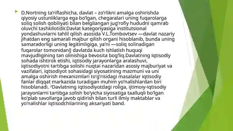 Iqtisodiy xavfsizlik va iqtisodiyotni davlat tomonidan tartibga solish. 4