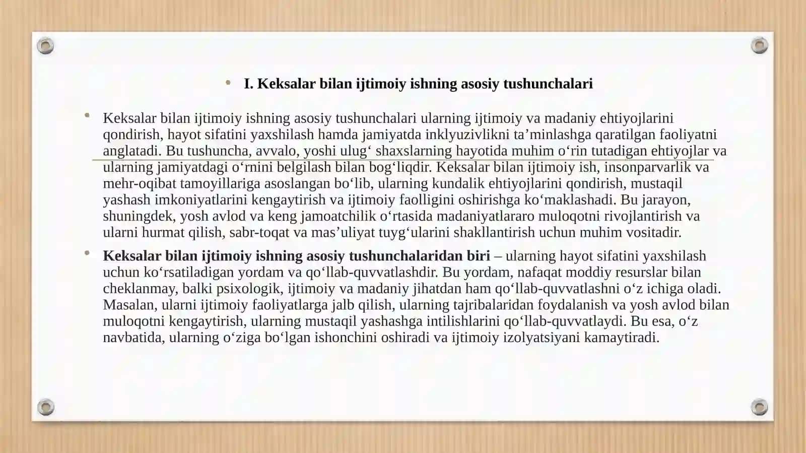 KEKSALAR BILAN IJTIMOIY ISHNI OLIB BORISHNING AHAMIYATI VA MAQSADI 4