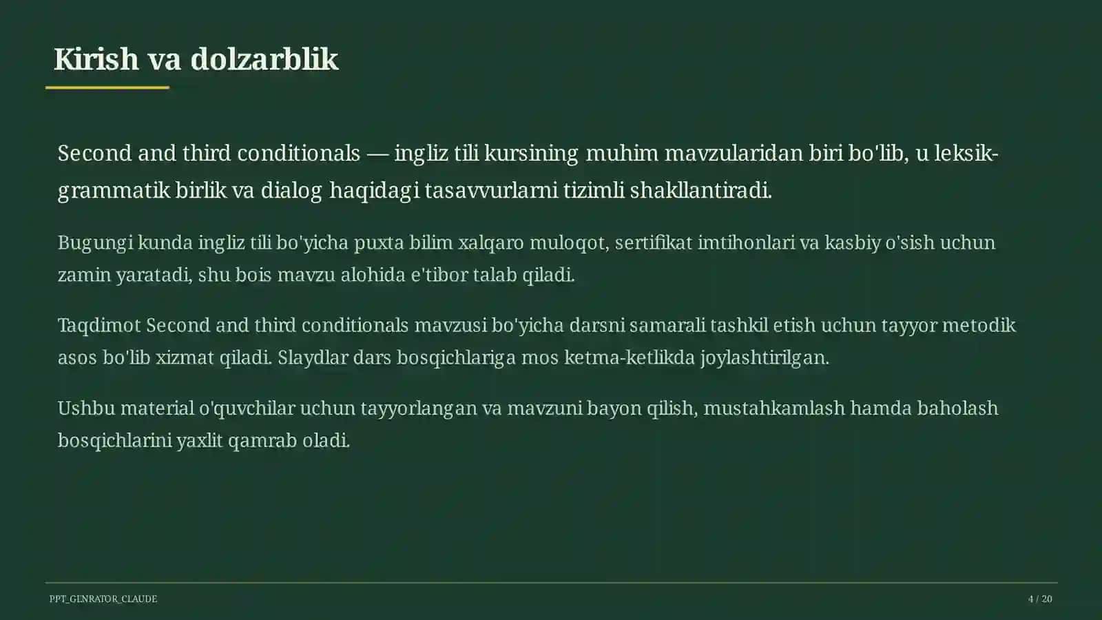 Second and third conditionals (10-sinf) 4