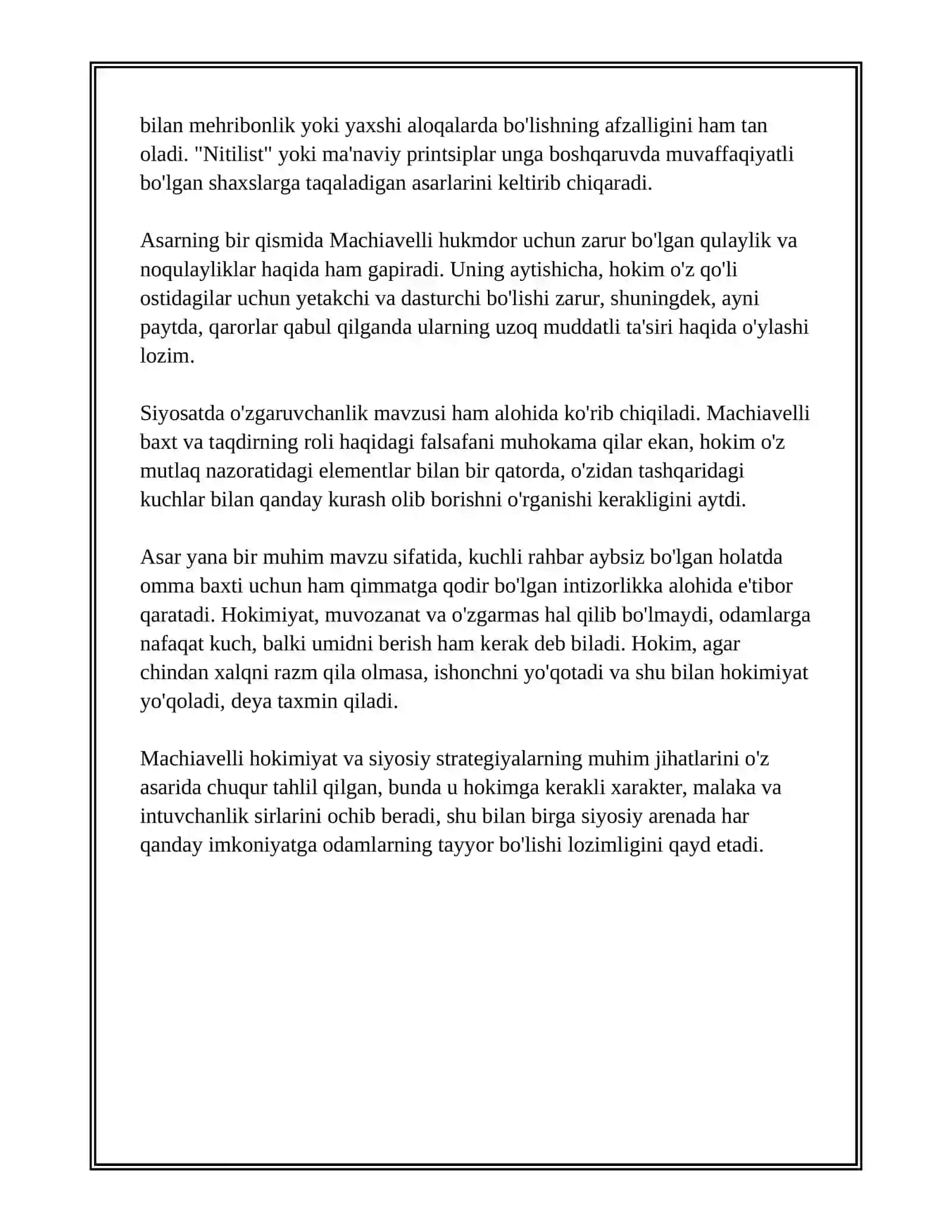 MAKIAVELLING HUKMDOR ASARI 4