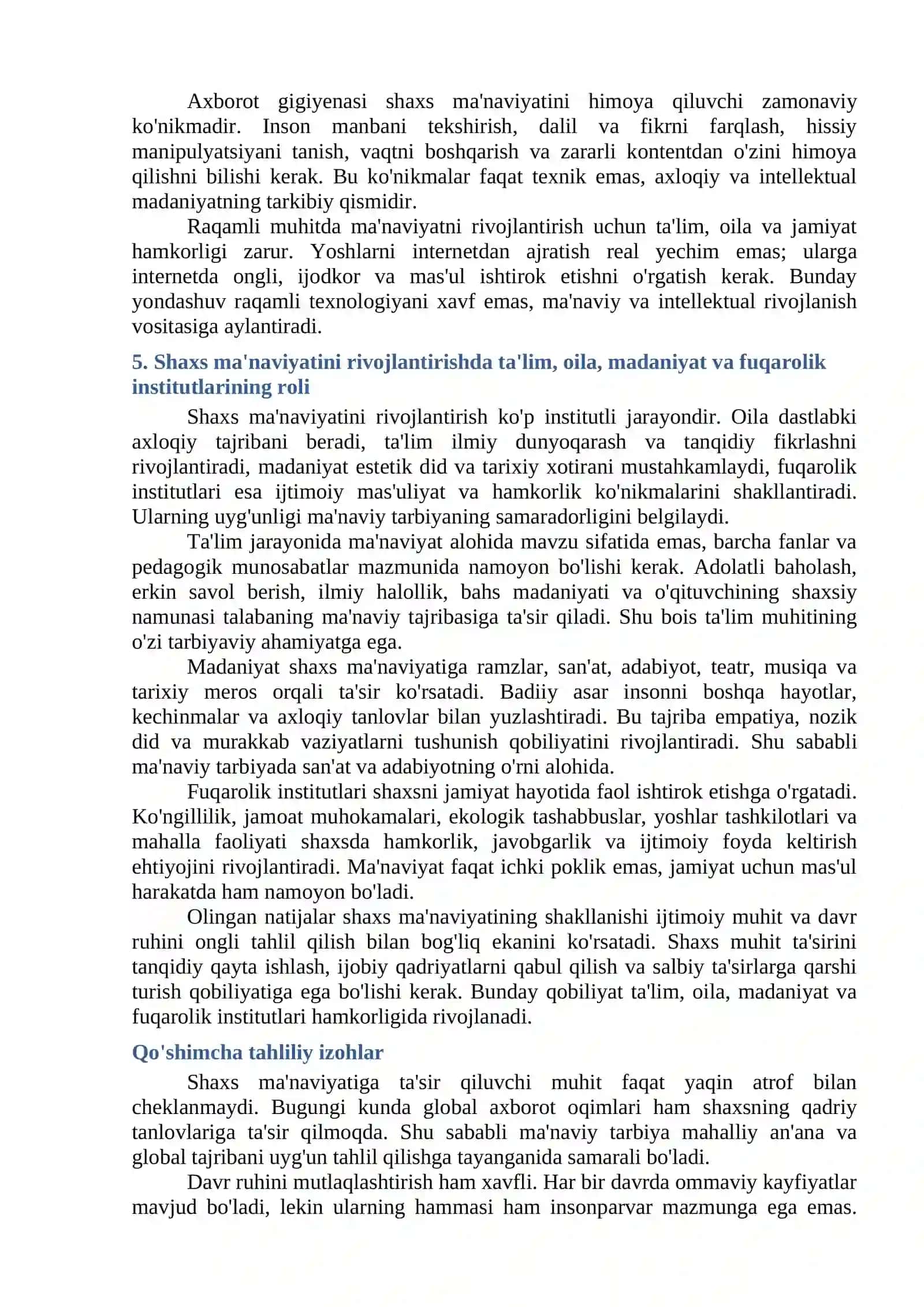SHAXS MA'NAVIYATINING SHAKLLANISHIGA IJTIMOIY MUHIT VA DAVR RUHINING TA'SIRI 4