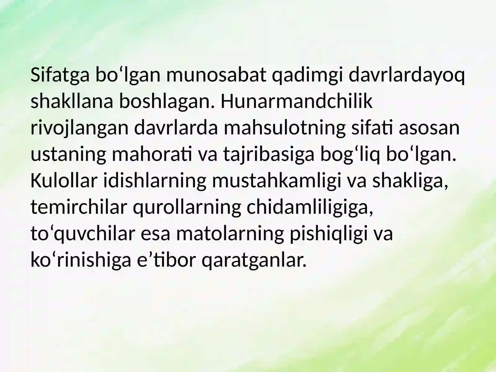 Sifat tushunchasining evolyusiyasi 4