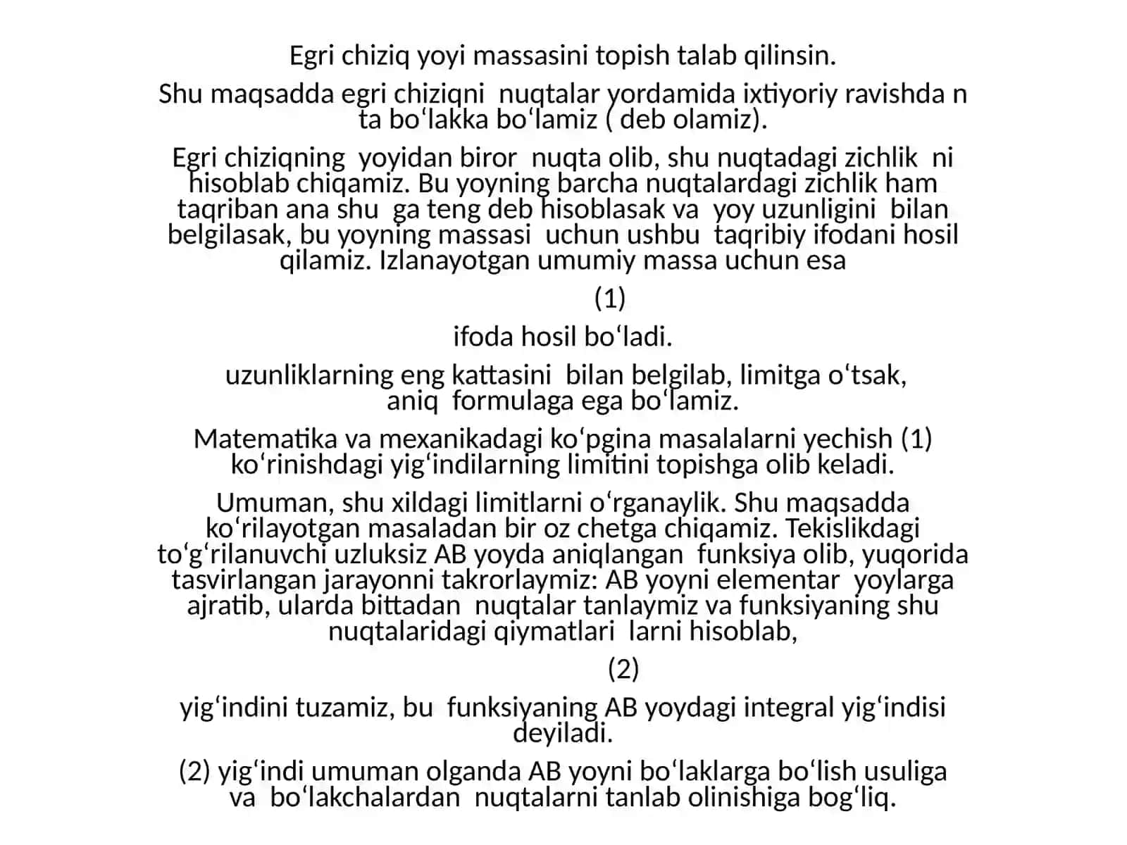Egri chiziqli integrallar 4