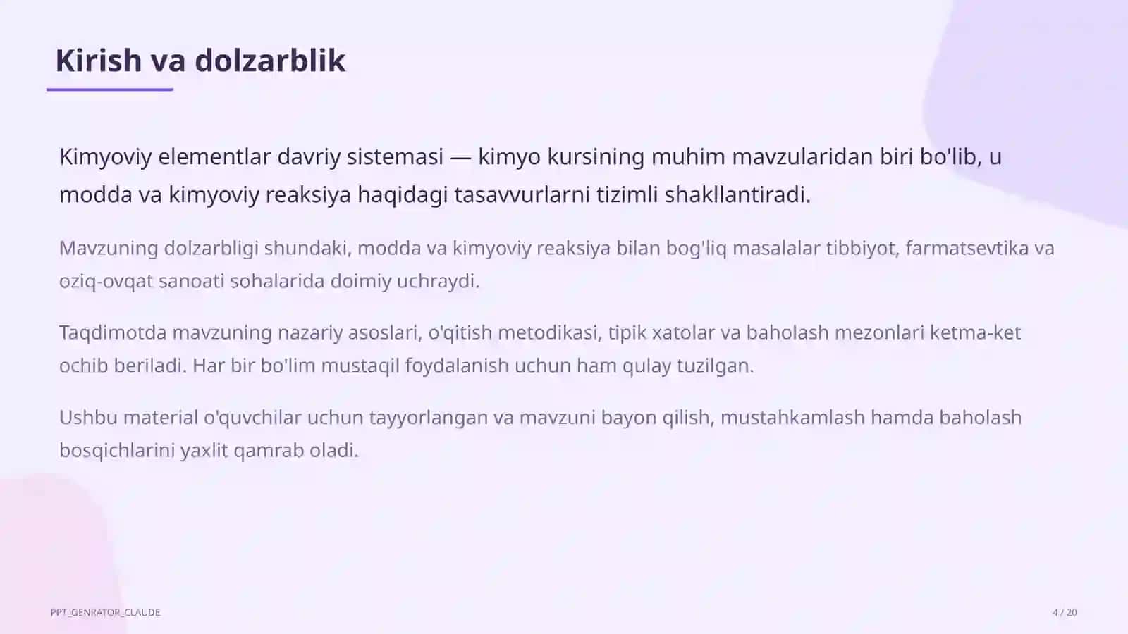 Kimyoviy elementlar davriy sistemasi (8-sinf) 4